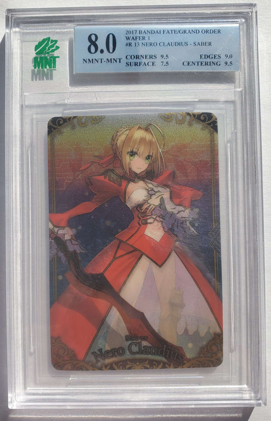 2017 BANDAI FATE/GRAND ORDER WAFER SET 1 #R 13 NERO CLAUDIUS - SABER MNT 8.0